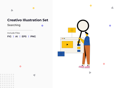 Creativ 插图集-搜索(Creativo Illustration Set - Searching)