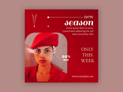 圣诞销售社交媒体帖子(Christmas sale social media post)