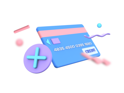 添加银行卡 3D 插图(Add Card Bank 3D Illustrations)