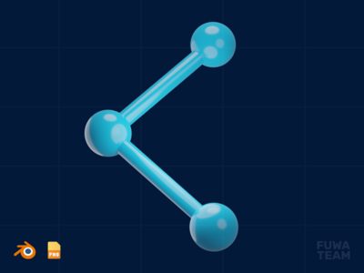 连接 - 3D 虚拟世界插图（正面）(Connect - 3D Virtual world illustration (front))