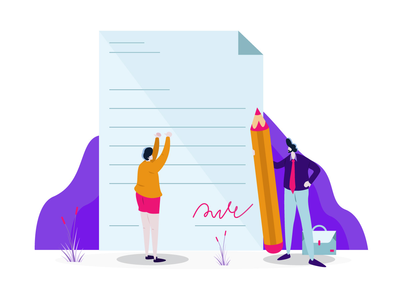 求职信插图概念(Cover Letter Illustration Concept)