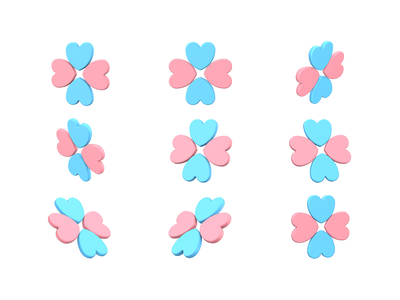 三叶草 3D 图标(Clover 3D icon)