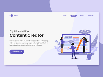 内容创作者数字营销登陆页面(Content Creator Digital Marketing Landing Page)