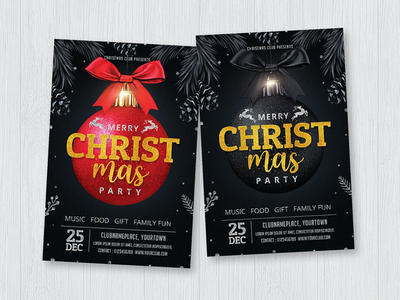 圣诞派对传单(Christmas Party Flyer)