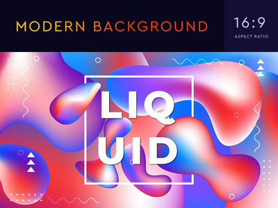 用于着陆页、海报、传单的具有 3D 液体形状的抽象背景(Abstract Background with 3D  liquid Shapes for Landing Page, Poster, Flyer)