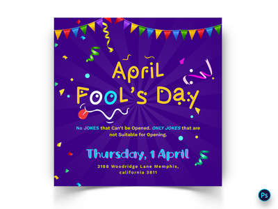 愚人节社交媒体模板(April Fools Day Social Media Templates)