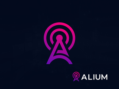 一封信与网络技术现代标志设计(A letter and network Technology modern logo design)