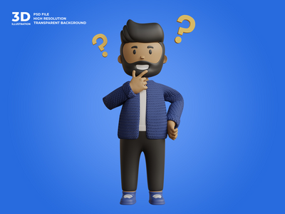 3d 业务人字符图(3d business man character illustration)