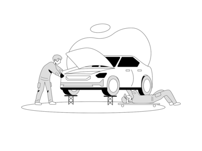汽车服务图(Auto Service Illustration)