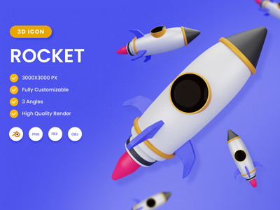 3D 火箭图(3D Rocket illustration)