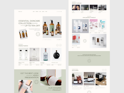 美容护肤UI模板(Beauty Skincare UI Template)
