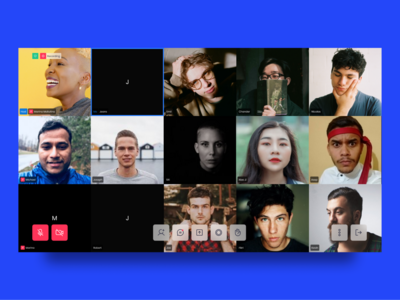 Confiss - 虚拟视频通话会议会议数字活动直播室页面(Confiss - Virtual Video Call Meeting Conferencing Digital Event Live Room Page)
