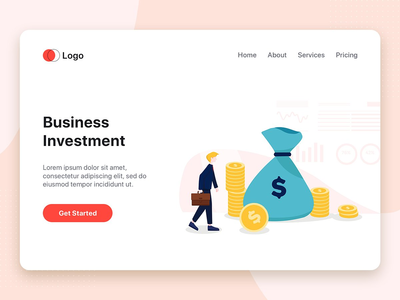 商业投资矢量图(Business Investment Vector Illustration)