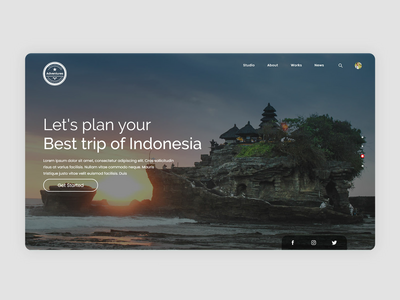 巴厘岛旅游登陆页面(Bali Travel Landing Page)