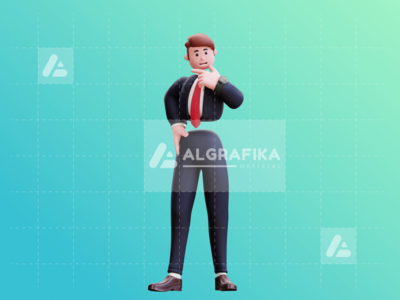 3d 商人人物插图(3d businessman character illustration)
