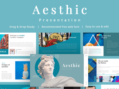 美学多用途谷歌幻灯片演示模板(Aesthic Multipurpose Google Slide Presentation Template)