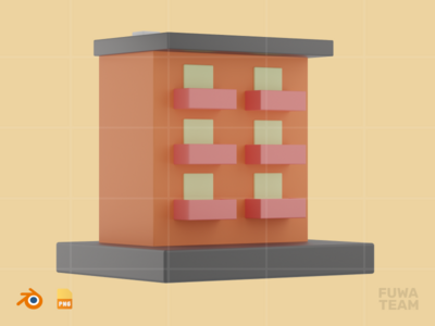 建筑 - 3D 建筑图(Building - 3D Construction Illustration)