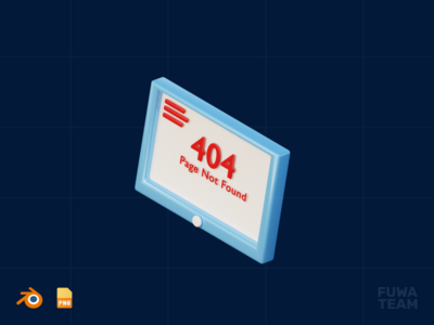 404 - 3D 空状态插图(404 - 3D Empty State Illustration)