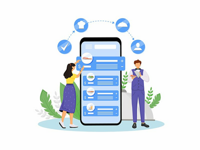 餐饮、餐厅食品在线订购平面概念矢量图(Catering, restaurant food online ordering flat concept vector illustration)