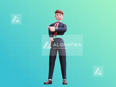 3d 商人人物插图(3d businessman character illustration)