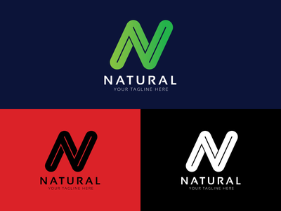 创意 & 自然 N 字母徽标(Creative & Natural N Letter Logo)