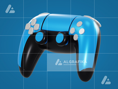 具有透明背景的 3d 游戏控制器对象(3d game controller object with transparent background)