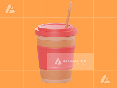 3d 插图咖啡杯对象(3d illustration coffee cup object)