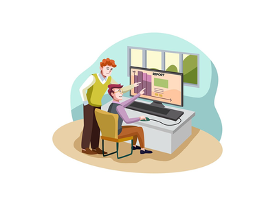 业务报告矢量图的概念。(Business Reports Vector Illustration concept.)