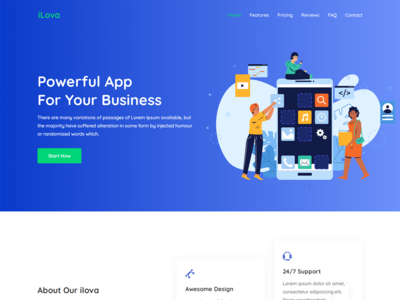 应用登陆页面模板(App Landing Page Template)