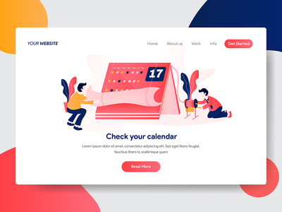 日历和约会矢量图(Calendar and Appointments Vector illustration)