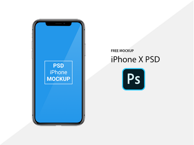 苹果 iPhone X 免费 PSD 模型(Apple iPhone X Free PSD Mockup)