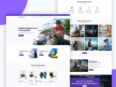 #2 钓鱼和狩猎俱乐部网页模板(#2 Fishing and Hunting Club web Template)