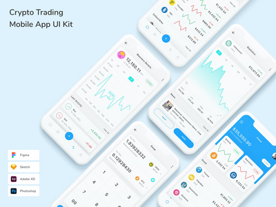 加密交易移动应用程序 UI 套件(Crypto Trading Mobile App UI Kit)