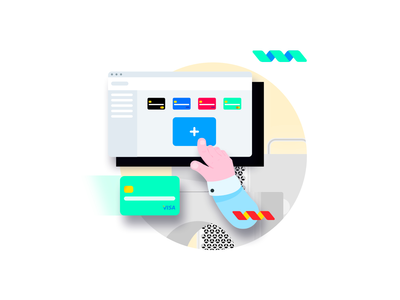 在网站上添加信用卡-插图(Add Credit Card on Website  - Illustration)