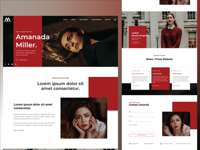 名人网站模板(Celebrity Website Template)