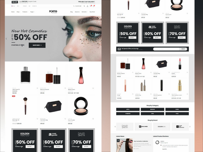 化妆品电子商务HTML模板(cosmetics E-Commerce HTML Template)