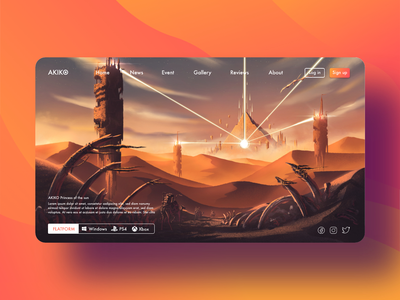 概念艺术沙漠景观(Concept art desert landscape)