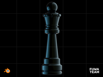 3D 国际象棋游戏在黑暗插图包中发光 - 女王（正面）(3D Chess game glow in the dark illustration pack - Queen (Front))