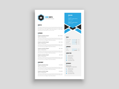 企业创意干净的简历简历设计模板(Corporate Creative Clean CV Resume Design Template)
