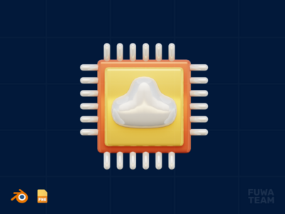 云计算 - 3D 设计过程图解（正面）(Cloud Computing - 3D Design Process Illustration (front))
