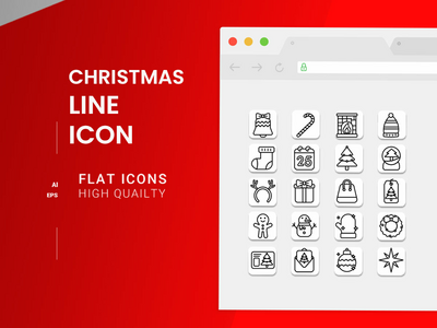 圣诞节设置图标(Christmas set icon)