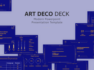 装饰艺术的PowerPoint演示模板(Art Deco PowerPoint Presentation Template)