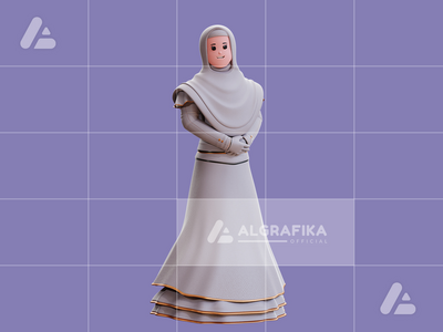 3d 婚礼新娘人物插画(3d wedding bride character illustration)