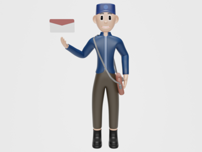 3D 插图邮递员(3D Illustration Postman)