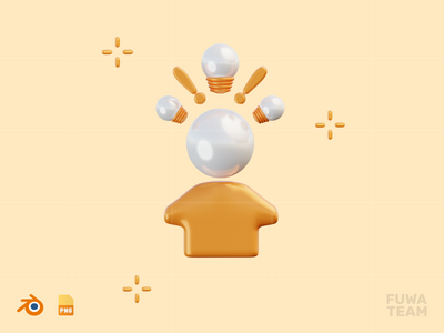 创意过程 - 3D 销售和营销插图包（正面）(Creative Process - 3D Sale & Marketing Illustration Pack (front))