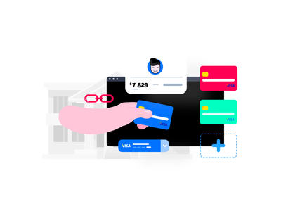 在网站上添加信用卡-插图(Add Credit card on Wedsite - Illustration)