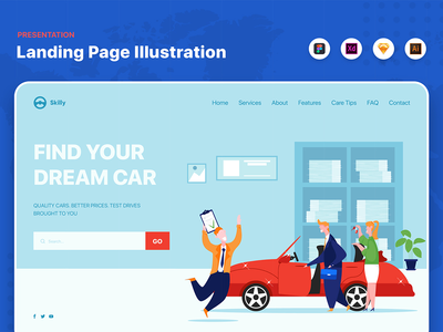 汽车贷款获批 - 网站标题模板(Car loan approved - Website Header Template)