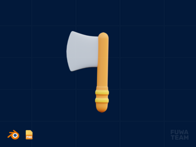 Axe - 3D 游戏插画包（正面）(Axe - 3D Game Illustration Pack (front))