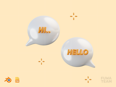 聊天泡泡 - 3D 销售和营销插图包（正面）(Chat Bubble - 3D Sale & Marketing Illustration Pack (front))