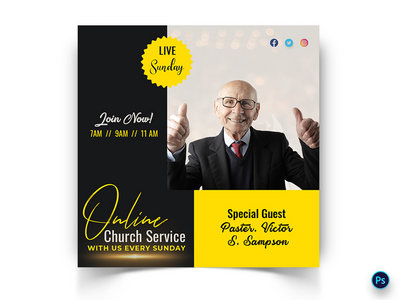 教会演讲社交媒体帖子模板(Church Speech Social Media Post Template)